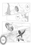 4koma absurd_res alternate_breast_size censored comic creative_censorship dialogue duo english_text female fingering generation_9_pokemon greyscale hi_res human humanoid interspecies male male/female mammal meowscarada monochrome nintendo parody pokemon pokemon_(species) pokephilia tapirclip text vaginal vaginal_fingering volo_(pokemon)