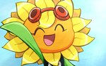 16:10 clothed clothing electronic_arts elemental_creature female flora_fauna flower flower_creature hi_res not_furry open_mouth plant plants_vs._zombies plants_vs._zombies_heroes popcap_games sarrowfore simple_background solar_flare_(pvz) solo sunflower sunflower_(pvz) widescreen