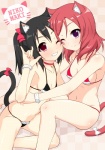 Rating: q
ID: 312677
Date: 2013-04-04 08:47:18 -0400
Status: active
Score: 28
accessory animal_humanoid bikini black_hair blush bow_(feature) bow_accessory bow_ribbon breasts cat_humanoid checkered checkered_background cheek_to_cheek choker clothed clothing devil_horns_(gesture) duo felid felid_humanoid feline feline_humanoid female flower gesture grin hair hair_accessory hair_bow hair_ribbon hand_gesture hi_res humanoid ily_sign jewelry k10k looking_at_viewer love_live! love_live!_school_idol_project maki_nishikino mammal mammal_humanoid navel necklace nico_yazawa one_eye_closed pattern_background pigtails plant purple_eyes red_eyes red_hair ribbons short_hair simple_background sitting skimpy smile swimwear tail tight_clothing two-piece_swimsuit wink post #312677