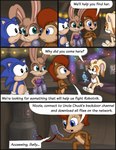 absurd_res anthro archie_comics bunnie_rabbot clothed clothing comic cream_the_rabbit dialogue electronics eulipotyphlan female group hedgehog hi_res lagomorph leporid male mammal nude omatic partially_clothed phone rabbit rodent sally_acorn sciurid sega sonic_the_hedgehog sonic_the_hedgehog_(archie) sonic_the_hedgehog_(comics) sonic_the_hedgehog_(series) tree_squirrel