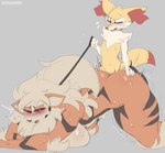 2022 4_fingers anthro arcanine ass_up bdsm big_breasts blush bodily_fluids braixen breast_squish breasts butt butt_grab canid canine cooliehigh dipstick_tail dominant dominant_male duo female female_penetrated fingers from_behind_position fur generation_1_pokemon generation_6_pokemon grey_background hand_on_butt hi_res knock-kneed larger_anthro larger_female leapfrog_position leash leash_pull male male/female male_penetrating male_penetrating_female mammal markings multicolored_body multicolored_fur nintendo nude orange_body orange_fur penetration petplay pokemon pokemon_(species) restrained restraints roleplay sex simple_background size_difference small_dom_big_sub smaller_anthro smaller_male spread_legs spreading squish submissive submissive_female sweat tail tail_markings