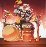 Rating: s
ID: 5634503
Date: 2025-06-11 02:34:56 -0400
Status: active
Score: 11
2025 2_horns anthro armor barazoku bass_drum black_boots black_bottomwear black_clothing black_footwear black_pants boots bottomwear branch brown_horn burning_object claws clothing cymbals dragon drum drum_set drumstick_(musical) electronics fiery_headphones finger_claws fire footwear grin guixu headphones headphones_around_neck hi_res holding_drumstick horn knife leather leather_bottomwear leather_clothing leather_pants leather_suspenders male multicolored_body multicolored_scales muscular muscular_anthro muscular_male musical_instrument mythological_creature mythological_scalie mythology pants percussion_instrument pyrotechnics red_body red_scales scales scalie shoes smile solo spaulder spiked_spaulder suspenders tan_body tan_scales teseirei two_tone_body two_tone_scales vambrace warm_colors post #5634503