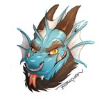 Rating: s
ID: 5622369
Date: 2025-06-05 11:26:24 -0400
Status: active
Score: 8
1:1 anthro beard blep blue_body brown_horn closed_smile crazydrak dragon ear_frill facial_hair fangs forked_tongue frill_(anatomy) head_crest head_frill headshot_portrait hi_res horn looking_at_viewer male mouth_closed mythological_creature mythological_scalie mythology piercing portrait pupils red_tongue scalie simple_background slit_pupils smile solo teeth tongue tongue_out tongue_piercing tongue_stud white_frill yellow_eyes post #5622369