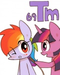 2015 4:5 blue_body blue_fur duo english_text equid equine female friendship_is_magic fur hair hasbro horn horse joycall3 laser mammal multicolored_hair my_little_pony mythological_creature mythological_equine mythology pony purple_body purple_eyes purple_fur purple_hair rainbow_dash_(mlp) text thulium twilight_sparkle_(mlp) two_tone_hair unicorn