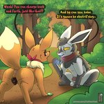 1:1 2024 animal_genitalia animal_pussy anus aztepyeen balls butt canine_genitalia canine_pussy casual_nudity detailed_background dialogue duo eevee eeveelution english_text female feral generation_1_pokemon generation_3_pokemon genitals hi_res looking_at_another male nintendo penis penis_tip plant pokemon pokemon_(species) poochyena pussy raised_tail rock scarf sheath sitting standing tail text tree url