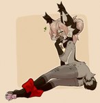 Rating: e
ID: 5361505
Date: 2025-02-09 11:46:19 -0500
Status: active
Score: 72
2025 andromorph anthro black_claws blonde_hair bound bow_ribbon brown_ears brown_markings brown_tail_tip canada_lynx claws clothing collar collar_tag digital_media_(artwork) dipstick_tail ear_tuft facial_markings facial_tuft felid feline fluffy fur fur_markings genitals gloves_(marking) green_eyes green_heart hair hand_on_face head_markings heart_symbol inner_ear_fluff intersex jamie_(fauchsil) leg_markings legs_tied legwear lighter_belly looking_at_viewer lying lynx mammal markings nonbinary_(lore) nub_tail on_side pawpads paws pink_nose pink_pawpads prese presenting presenting_pussy pussy red_bow red_bow_ribbon shaded simple_background sitting socks_(marking) solo stockings tail tail_markings tan_body tan_fur tied_hair translucent translucent_clothing translucent_legwear translucent_stockings tuft warrms white_claws yellow_sclera post #5361505