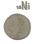 2015 4:5 coin english_text equid equine female feral friendship_is_magic hasbro horn joycall3 mammal my_little_pony mythological_creature mythological_equine mythology nickel_(element) princess_celestia_(mlp) simple_background solo text unicorn