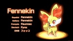 ambiguous_gender big_ears black_background canid canine digitigrade english_text fennekin feral fire french_text generation_6_pokemon german_text italian_text japanese_text mammal nintendo orange_eyes pokemon pokemon_(species) quadruped simple_background solo spanish_text tail text translated unknown_artist