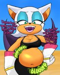 4:5 anthro anthro_pred bat belly big_belly big_breasts bloated blue_eyeshadow breasts cleavage clothed clothing dialogue digestion digestion_noises digital_media_(artwork) english_text eyeshadow fangs female female_pred fully_inside gloves hand_on_hip handwear hi_res ill-strator looking_at_belly looking_down makeup mammal meme midriff navel open_mouth rouge_the_bat sega solo sonic_the_hedgehog_(series) talking_to_prey taunting teeth text unseen_prey uvula vore were_you_frying_chicken_in_there