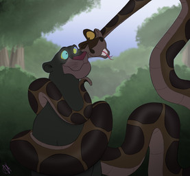 Rating: s
ID: 5640566
Date: 2025-06-13 22:54:56 -0400
Status: active
Score: 24
2024 bagheera_(jungle_book) coiling coiling_another cross-eyed dominant dominant_feral duo felid feral forest forked_tongue fur glowing glowing_eyes goofy_smile hi_res hypnosis jungle kaa_(jungle_book) looking_at_another male male/male mammal melanistic mind_control outside pantherine plant python reptile ringed_eyes scales scalie sleepylilfox smile snake spots submissive the_jungle_book tongue tongue_out tree whiskers post #5640566