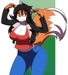 Rating: s
ID: 3583652
Date: 2022-09-23 14:36:54 -0400
Status: active
Score: 19
2018 anthro big_breasts black_hair bottomwear breasts canid canine cleavage clothed clothing denim denim_bottomwear denim_clothing female fox fur hair hands_on_ears hands_on_own_ears hi_res holding_both_ears implied_transformation jacket jackie_(malkaiwot) jeans kojiro-brushard long_hair mammal midriff orange_body orange_fur pants solo topwear post #3583652