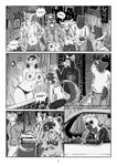 1990s 90s_clothing 90s_decade absurd_res anthro breasts canid canine canis car comic digital_drawing_(artwork) digital_media_(artwork) domestic_dog eyewear female fennec_fox fox greyscale group hi_res hyena male mammal monochrome mustelid nightclub otter procyonid raccoon sunglasses true_fox vehicle wasyl_vos wasylthefox wolf