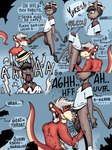 absurd_res animal_genitalia comic deep_throat duo equid equide equine equine_genitalia fellatio genitals hi_res humanoid hybrid hyper hyper_genitalia lizard male male/male mammal mule olimacdoodles oral oral_penetration penetration penile reptile retro scalie sex spanish_text text toony translated