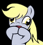 alpha_channel blonde_hair derp_eyes derpy_hooves_(mlp) equid equine female friendship_is_magic grumblepluck hair hasbro horse mammal my_little_pony pony reaction_image simple_background solo transparent_background