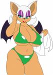 2016 absurd_res anthro bat big_breasts bikini breasts cleavage clothed clothing female hi_res huge_breasts mammal membrane_(anatomy) membranous_wings rouge_the_bat sega smile solo sonic_the_hedgehog_(series) speeds swimwear two-piece_swimsuit wide_hipped_female wide_hips wings