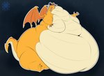 2020 anthro belly benedict_(animaniacs) big_belly claws clothing dino.d.dice dragon european_mythology facial_hair fangs goatee hair hat headgear headwear hi_res huge_belly hyper hyper_belly male morbidly_obese morbidly_obese_anthro morbidly_obese_male mythological_creature mythological_scalie mythology navel nude obese obese_anthro obese_male open_mouth overweight overweight_anthro overweight_male raised_tail scales scalie side_view sitting solo tail teeth tongue western_dragon wings