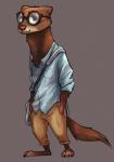 clothed clothing disney european_mink eyewear glasses hi_res male mammal mink mustelid musteline nobby_(artist) solo true_musteline weasel zootopia