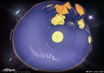 2023 afurreak artist_logo belly belly_expansion big_belly blue_body body_inflation dated expansion furaffinity furaffinity_logo galaxy ganger_(cosmic_rabbit_form) hi_res huge_belly hyper hyper_belly hyper_inflation immobile inflation inflation_fetish japanese_text lagomorph leporid logo mammal motion_lines nipples onomatopoeia open_mouth patreon patreon_logo rabbit sound_effects spherical_inflation swelling text twitter twitter_logo yellow_mouth yellow_nipples yellow_paws