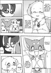 ayaka canid canine canis comic domestic_dog english_text feral husky kyappy mammal monochrome nordic_sled_dog semi-anthro shiba_inu shibeta spitz text