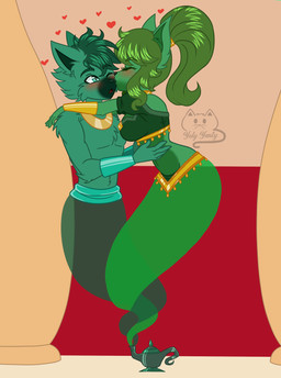 Rating: s
ID: 3636181
Date: 2022-10-19 00:22:33 -0400
Status: active
Score: 6
2022 absurd_res anthro arm_cuffs blush blush_lines bottomless breasts brown_body brown_hair canid canine canis chest_tuft clothed clothing duo eyes_closed female floating fox fur genie ghost_tail gold_(metal) gold_jewelry green_body green_fur green_hair hair heart_symbol hi_res hug inside jewelry kissing kissing_cheek love magic_lamp male male/female mammal midriff necklace one_eye_closed orange_hair ponytail red_clothing red_topwear romantic romantic_couple shirtless_male signature topwear tuft waistband wolf yuly-yanty post #3636181
