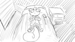 16:9 2023 animal_crossing anthro bed bedroom bodily_fluids clothed clothing digital_drawing_(artwork) digital_media_(artwork) dragonweirdo furniture greyscale hi_res looking_up male mammal marshal_(animal_crossing) monochrome nintendo rodent sad sciurid sketch solo tail tears tree_squirrel widescreen