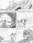 2008 arthos comic dialogue digitigrade english_text felid female feral greyscale leovictor leya lion male mammal monochrome panicking pantherine pregnant pregnant_male quadruped shaded tail tail_tuft text tuft