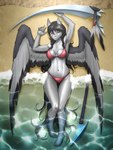 Rating: s
ID: 4368730
Date: 2023-10-23 02:11:56 -0400
Status: active
Score: 45
2023 3:4 5_fingers 5_toes absurd_res anthro beach bikini black_hair breasts butt butt_from_the_front chest_tuft clothing collarbone equid equine eyebrow_through_hair eyebrows eyelashes fan_character feathered_wings feathers feet female fingers fur glistening glistening_body glistening_breasts glistening_thighs grey_body grey_fur hair hasbro hi_res humanoid_feet inner_ear_fluff long_hair lying mammal melee_weapon my_little_pony mykegreywolf mythological_creature mythological_equine mythology navel on_back pegasus plantigrade polearm red_bikini red_clothing red_eyes red_swimwear scythe seaside solo swimwear thigh_gap toes translucent translucent_hair tuft two-piece_swimsuit water weapon wings post #4368730