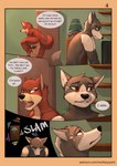 2019 angry anthro brown_body brown_fur butt canid canine canis clothing comic detailed_background dialogue domestic_dog duo english_text female fur hi_res husky male mammal mizuki_(monkeyspirit) monkeyspirit nordic_sled_dog nude open_mouth panties speech_bubble spitz teeth text tongue underwear url