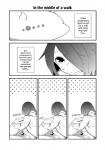 clothing comic english_text female greyscale hair hair_over_eye hi_res human lila_(kashiwagi_aki) mammal monochrome one_eye_obstructed text translated yakantuzura