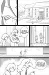 clothing comic deltarune dialogue duo english_text female hair human kris_(deltarune) lizard lynxgriffin male mammal monochrome reptile scalie susie_(deltarune) text undertale_(series)