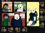 anthro bear clothed clothing comic dialogue english_text fully_clothed hybrid jakegr jakegr_(character) male male/male mammal overweight romantic romantic_couple ruick simple_background tail text