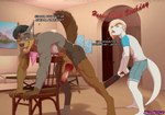 Rating: e
ID: 5094212
Date: 2024-10-04 19:08:01 -0400
Status: active
Score: 60
animal_genitalia animal_penis anthro balls bangs baseball_shirt bent_over birthday black_hair blonde_hair bottomwear butt_slap canid canine canine_genitalia canine_penis canis clothed clothed/nude clothed_male clothing detailed_background dialogue duo exhausted fur genitals gradient_penis hair hat headgear headwear living_room male male/male mammal milo_nettle milo_nettle_(character) muscular muscular_male mustelid nude otter paddle party_hat patchwork_creature penis shorts size_difference slap slink_(character) smile spanking spanking_paddle speech_bubble stitch_(sewing) tail white_body white_fur post #5094212