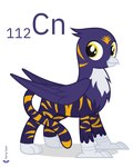 2021 4:5 absurd_res alternate_species avian beak copernicium english_text fan_character feathers felid feral full-length_portrait gryphon happy hasbro hi_res hybrid looking_at_viewer male mammal my_little_pony mythological_avian mythological_creature mythology orange_stripes pantherine parclytaxel portrait purple_body purple_feathers signature simple_background smile solo stripes text tiger tigerbomb white_background white_beak white_body white_feathers yellow_eyes