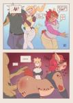 2019 2koma abs all_fours anal anthro balls bdsm blindfold blonde_hair bobcat brown_body brown_fur butt_slap canid canine canis chubby_girly clothing collar comic countershading dialogue digital_media_(artwork) dobermann doggystyle domestic_dog domestic_ferret dominant dominant_male english_text erection felid feline femboy from_behind_position fur genitals gloves group hair handwear hi_res hoodie instant_loss_2koma jord_(lazysnout) latex lazysnout legwear lynx male male/male male_penetrated male_penetrating male_penetrating_male mammal muscular muscular_male mustelid musteline overweight overweight_male pecs penetration penis percy_(lazysnout) pinscher ponytail power_cuck red_hair reed_(lazysnout) sex shirt slap slightly_chubby slightly_chubby_anthro slightly_chubby_male spanking spots submissive submissive_male tank_top text thigh_highs topwear trio true_musteline weasel