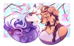 Rating: s
ID: 4784937
Date: 2024-05-15 15:10:12 -0400
Status: active
Score: 8
2022 accessory anthro blue_hair braided_hair brown_body brown_fur brown_hair canid canine canis cherry_blossom cherry_blossom_tree cherry_tree clothed clothing domestic_dog duo ear_piercing equid equine eyes_closed eyeshadow female female/female female_anthro ferwanwan flower flower_in_hair fruit_tree fur hair hair_accessory horn long_hair makeup mammal mythological_creature mythological_equine mythology nose_to_nose piercing plant prunus_(flower) romantic romantic_ambiance romantic_couple shirt sweater tank_top topwear tree unicorn watermark white_body white_fur post #4784937