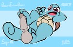 1upgobbo 2023 ambiguous_gender anthro balls duo feet foot_fetish foot_on_balls foot_play footjob generation_1_pokemon genitals hi_res male nintendo penis pokemon pokemon_(species) sex squirtle vein veiny_penis