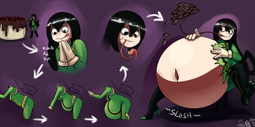 Rating: q
ID: 2134858
Date: 2020-01-31 19:03:13 -0500
Status: active
Score: 18
2016 amphibian amphibian_humanoid animal_humanoid animal_noises asui_tsuyu belly big_belly black_hair bodily_noises cake clothing contact_onomatopoeia contextual_arrow croaking dessert different_sound_effects directional_arrow female food frog_humanoid gloves hair handwear hi_res humanoid inflation long_hair metalforever midriff multi_frame_sequence my_hero_academia navel onomatopoeia overweight overweight_female overweight_humanoid rubbing rubbing_hands rubbing_sound_effect sequence sequential_arrow seven_frame_image simple_background slosh sloshing_belly solo sound_effects stuffing text tongue tongue_out torn_clothing post #2134858