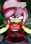 2021 absurd_res amy_rose angry anthro breasts building clothed clothing detailed_background dialogue dress duo english_text eulipotyphlan female first_person_view fully_clothed fur green_eyes hair hedgehog hi_res house looking_at_viewer male male/female male_pov mammal pink_body pink_fur pink_hair red_clothing red_dress sega sonic_the_hedgehog_(series) speech_bubble standing text xptzstudios