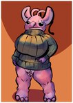 Rating: e
ID: 5612942
Date: 2025-06-01 00:34:57 -0400
Status: active
Score: 4
2025 3_toes alien angel_(lilo_and_stitch) antennae_(anatomy) anthro big_breasts biped black_eyes border bottomless bottomless_anthro bottomless_female breasts brown_background claws clothed clothing coldgemini digital_drawing_(artwork) digital_media_(artwork) disney experiment_(lilo_and_stitch) eyelashes feet female finger_claws genitals green_clothing green_sweater green_topwear green_turtleneck hand_on_hip hi_res huge_breasts lidded_eyes lilo_and_stitch long_antennae looking_at_viewer pink_body purple_claws purple_nose shaded simple_background solo standing sweater toe_claws toes topwear turtleneck vulva white_border post #5612942