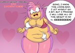 2024 allola1101 amy_rose anthro belly belly_overhang belly_squish big_belly big_breasts bikini blush breast_squish breasts clothing digital_drawing_(artwork) digital_media_(artwork) disembodied_hand embarrassed english_text eulipotyphlan female heart_symbol hedgehog hi_res huge_belly huge_breasts mammal morbidly_obese morbidly_obese_anthro morbidly_obese_female muffin_top navel obese obese_anthro obese_female overweight overweight_anthro overweight_female panicking sega solo sonic_the_hedgehog_(series) squish swimwear text thick_thighs tight_clothing two-piece_swimsuit weight_gain weight_gain_drive