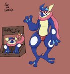 anthro bulge generation_6_pokemon greninja hi_res male nasthane nintendo pokemon pokemon_(species) solo