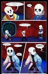 absolutedream absurd_res animated_skeleton bodily_fluids bone bust_portrait clothed clothing comic dialogue digital_media_(artwork) doppelganger_(literary) english_text full-length_portrait group hi_res humanoid kneeling male not_furry papyrus_(undertale) portal portrait power_cord sans_(undertale) skeleton sweat sweatdrop teeth text three-quarter_portrait undead undertale undertale_(series)