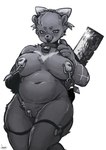 absurd_res anthro areola areola_piercing bear bedroom_eyes bell bell_collar belly big_breasts breasts butcher_knife chain chopchop_(nightnight) clitoris collar collar_only curvy_figure erect_clitoris female gemuni6_9 genitals hi_res inverted_nipples knife licking licking_lips licking_own_lips looking_at_viewer mammal montgomery_glands narrowed_eyes nipple_dip nipple_piercing nipples nude piercing presenting pussy ribbons seductive solo thick_thighs thigh_strap tongue tongue_out voluptuous wide_hips