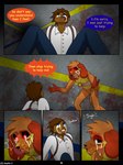 3:4 angry anthro bodily_fluids canid canine canis comic dogday_(poppy_playtime) domestic_dog dustin_c english_text hi_res human male male/male mammal mob_entertainment poppy_playtime smiling_critters tears text