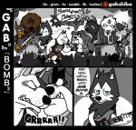 2d_animation 5_fingers angry animated animated_comic anthro audience bared_teeth barefoot bass_guitar bau_husky black_body black_fur blue_eyes bort_(gabshiba) bottomwear brown_body brown_bottomwear brown_clothing brown_fur bull_terrier bulldog canid canine canis cheek_tuft clenched_teeth clothed clothing comic competition dialogue domestic_cat domestic_dog don_(gabshiba) drum electronics english_text eye_contact eyebrows facial_tuft feet felid feline felis female fingers flirting fully_clothed fur gab_(comic) gabshiba group growling guitar half-closed_eyes head_tuft heart_symbol high_framerate hunting_dog husky jacket karl_doberman looking_at_another looking_at_viewer ma-star_mastiff male mammal mastiff microphone molosser multicolored_body multicolored_fur musical_instrument narrowed_eyes nordic_sled_dog one_eye_closed open_clothing open_jacket open_topwear pantherine partially_colored percussion_instrument pika_(gabshiba) pit_bullterrier plucked_string_instrument question_mark shirt short_playtime siberian_husky silhouette skirt speech_bubble spitz standing stare string_instrument t-shirt talking_to_viewer tank_top teeth terrier text tiger tite_(gabshiba) topwear tube_top tuft two_tone_body two_tone_fur white_body white_fur wink yellow_eyes