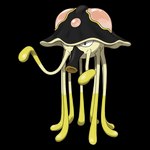 10_legs 1:1 2022 alpha_channel ambiguous_gender black_body black_eyes border digital_drawing_(artwork) digital_media_(artwork) feral fungus generation_9_pokemon multi_leg multi_limb mushroom mushroom_cap nintendo official_art pink_body pokemon pokemon_(species) solo tan_body tentacles toedscruel transparent_border unknown_artist yellow_body