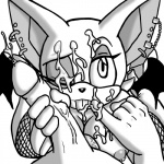 1:1 anthro balls bat big_breasts bodily_fluids breasts cum cum_on_face cumshot disembodied_penis duo ear_piercing ejaculation erection female female_focus genital_fluids genitals greyscale handjob hi_res humanoid_genitalia humanoid_penis male male/female mammal membrane_(anatomy) membranous_wings monochrome nipple_piercing nipples one_eye_closed orgasm penile penis piercing rouge_the_bat sega sex sketch slashysmiley solo_focus sonic_the_hedgehog_(series) tongue tongue_out wings