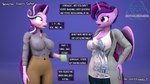 16:9 3d_(artwork) anthro anthrofied big_breasts blush breasts clothed clothing container cup dialogue digital_media_(artwork) duo english_text equid equine female friendship_is_magic hasbro hi_res holding_container holding_cup holding_object horn mammal my_little_pony mythological_creature mythological_equine mythology profanity senthaurekmern starlight_glimmer_(mlp) text twilight_sparkle_(mlp) unicorn widescreen winged_unicorn wings