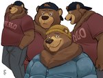 2024 4:3 absurd_res anthro arches_(game) backwards_baseball_cap backwards_hat baseball_cap beanie bear clothed clothing coat colored devon_ortega echo_(series) echo_project facial_hair fully_clothed furgonomics hand_behind_head hand_in_pocket hat headgear headwear hi_res lentejota6 looking_at_viewer male mammal neck_tuft pockets shirt sketch_page solo text text_on_clothing text_on_shirt text_on_topwear topwear tuft