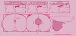 after_vore anthro anthro_pred anus big_butt butt clenched_teeth colored_line_art comic dialogue digestion digital_media_(artwork) disposal dolores_(disambiguation) english_text fatal feces female female_pred female_prey funkspunky genitals hi_res janus_(disambiguation) monochrome patreon pink_line_art pink_monochrome pink_text pussy remorse scatplay shaking speech_bubble teeth text toilet trembling unaware url vore